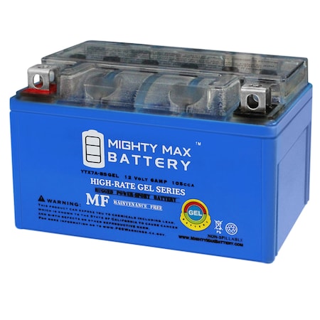 MIGHTY MAX BATTERY YTX7A-BS GEL Battery Replacement for YTX7A-BS Motocross Powersports YTX7A-BSGEL1577